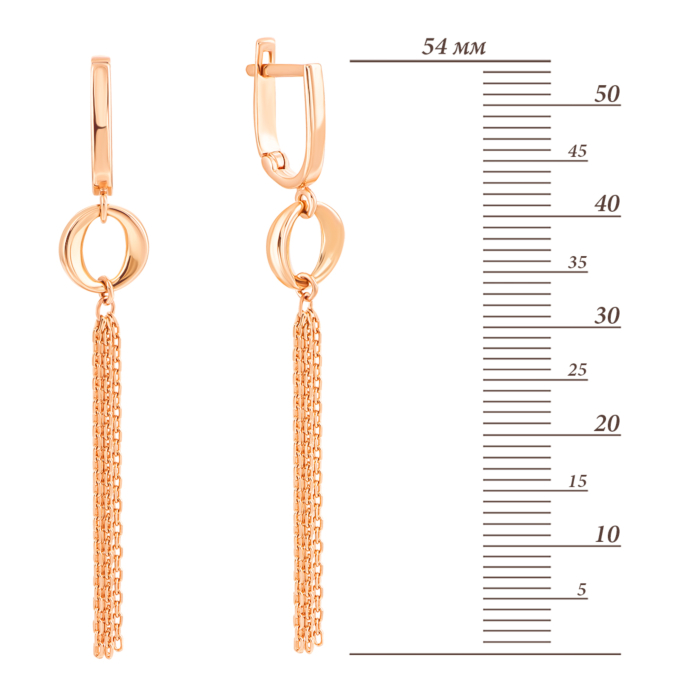 Золотые серьги-подвески. Артикул UG52/10/204