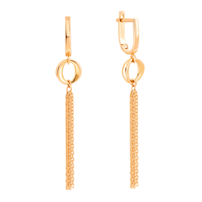 Золоті сережки-підвіски. Артикул UG52/10/204/2