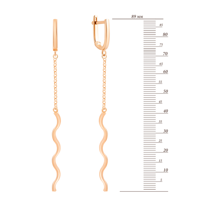 Золотые серьги-подвески. Артикул UG52/10/207