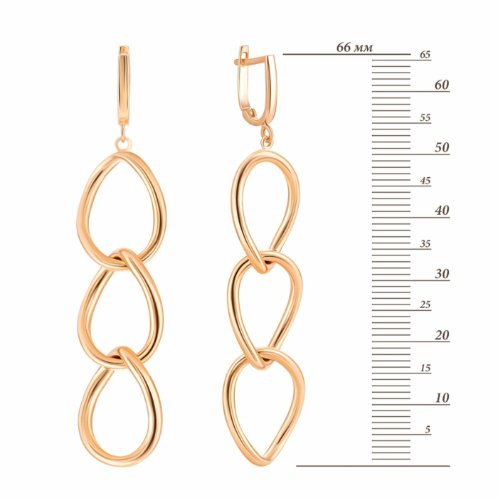 Золотые серьги-подвески.Артикул UG52/10/209