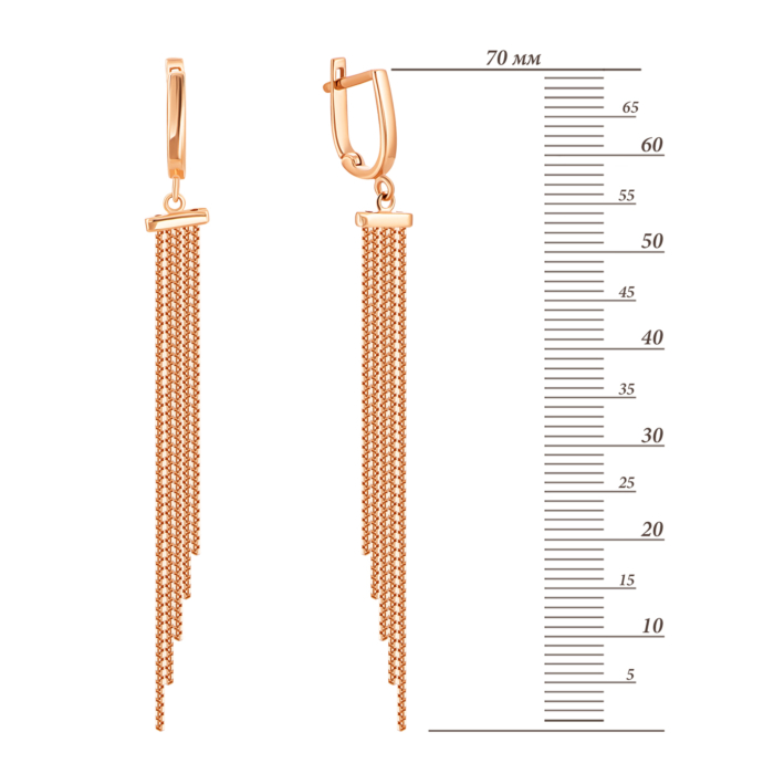 Золотые серьги-подвески. Артикул UG52/10/214