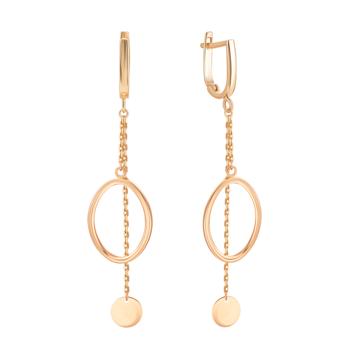 Золоті сережки-підвіски. Артикул UG52/10/218