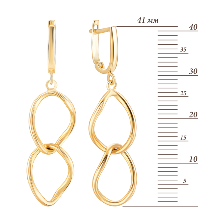 Золотые серьги-подвески. Артикул UG52/10/249/2