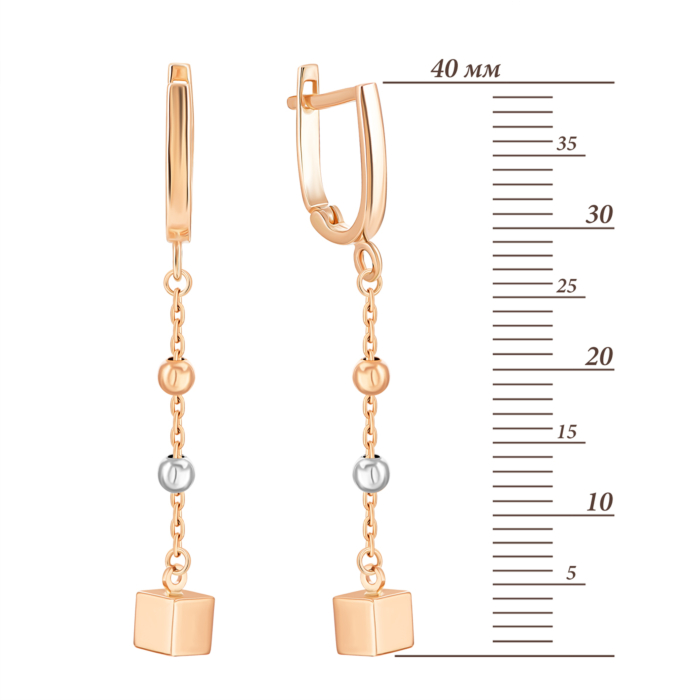 Золоті сережки-підвіски. Артикул UG52/10/251кб