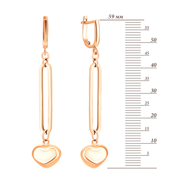 Золоті сережки-підвіски. Артикул UG52/10/254