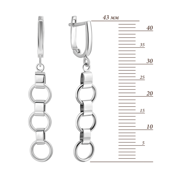 Золоті сережки-підвіски. Артикул UG52/10/260/1