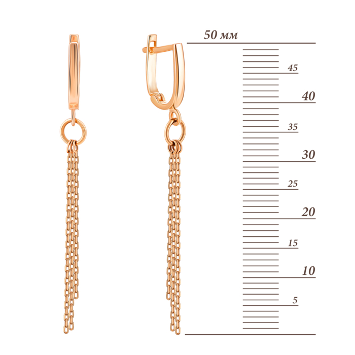 Золотые серьги-подвески. Артикул UG52/10/264