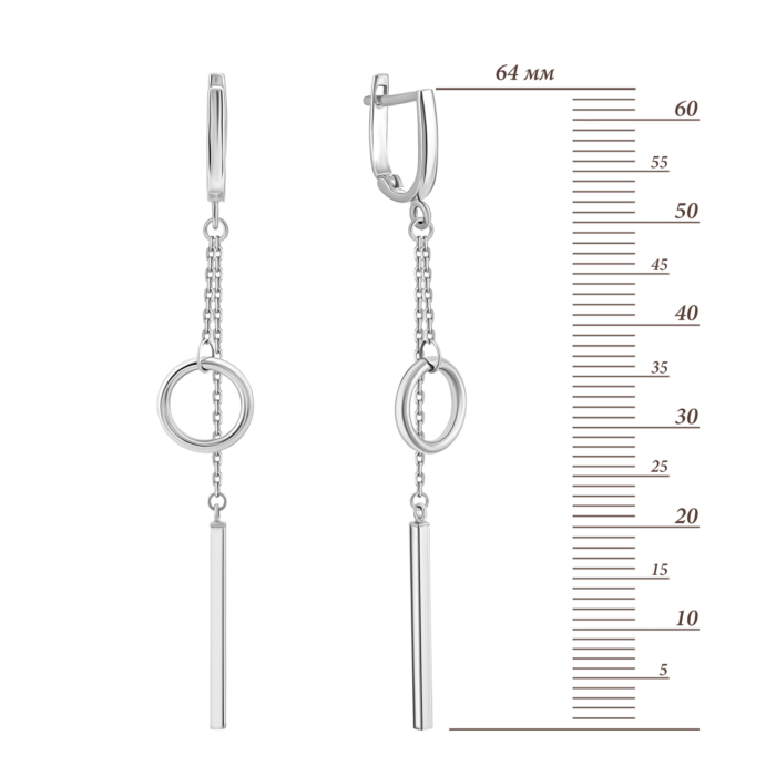 Золоті сережки-підвіски. Артикул UG52/10/276/1