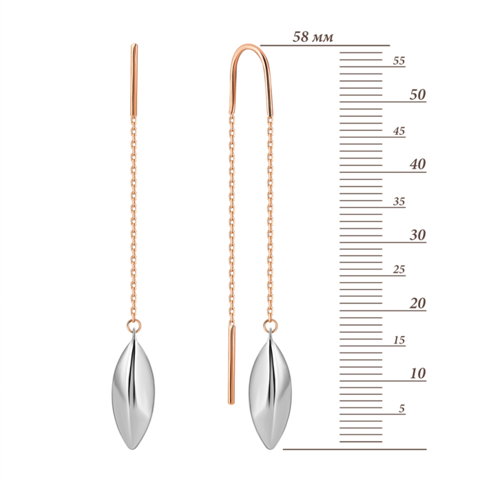 Золотые серьги-протяжки. Артикул UG52/30/005