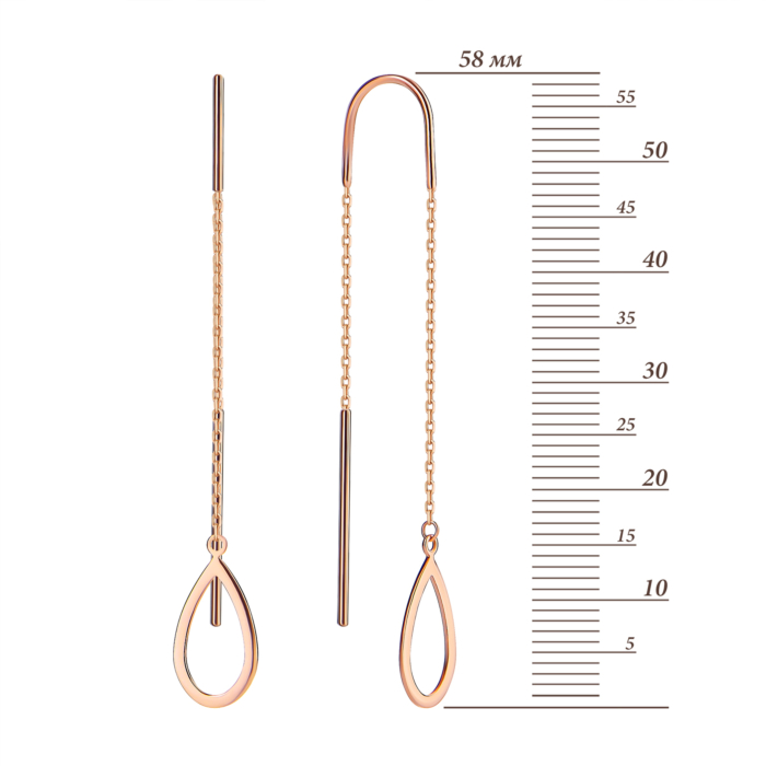 Золоті сережки-протяжки. Артикул UG52/30/007