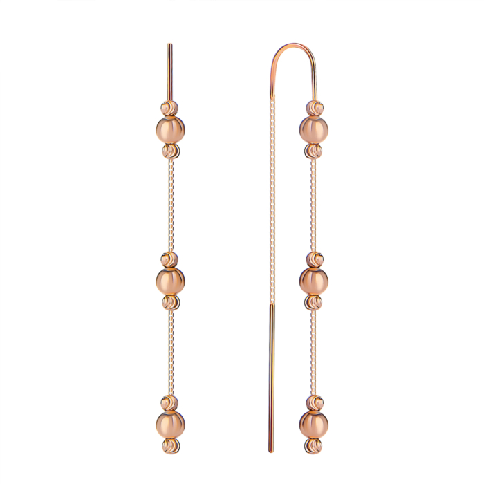 Золотые серьги-протяжки. Артикул UG52/30/012