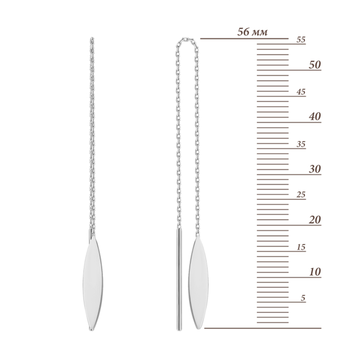 Золоті сережки-протяжки. Артикул UG52/30/020/1