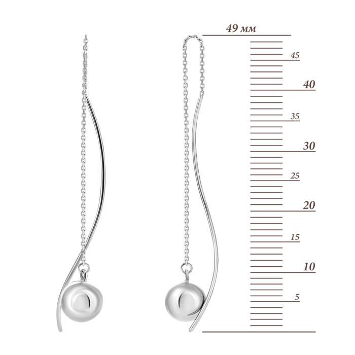 Золотые серьги-протяжки. Артикул UG52/30/023/1