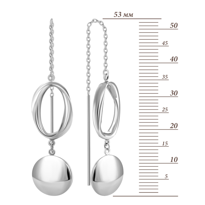 Золотые серьги-протяжки. Артикул UG52/30/032/1