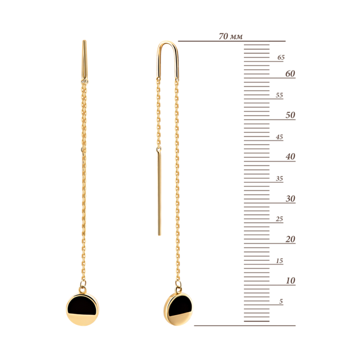 Золоті сережки-протяжки. Артикул UG52/30/038/2