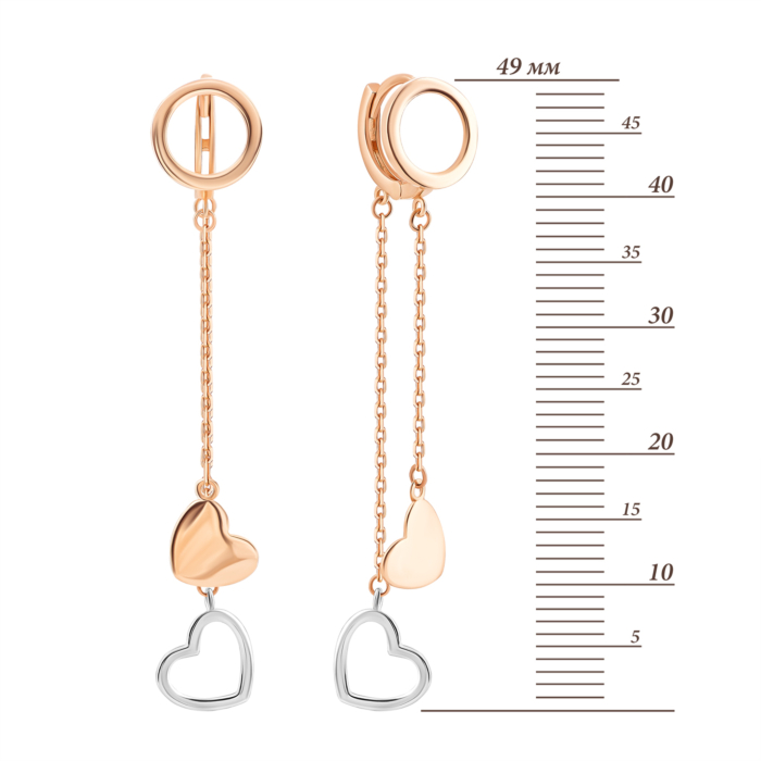 Золотые серьги-подвески. Артикул UG52/40/001