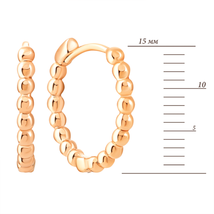 Золотые серьги-конго без вставки. Артикул UG52/40/037