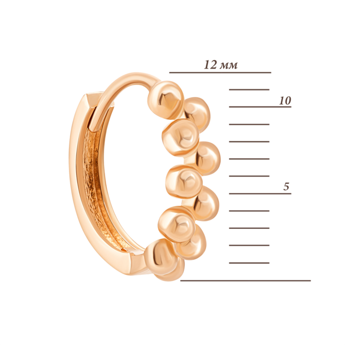 Золоті сережки без вставки. Артикул UG52/40/038