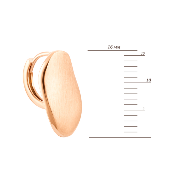 Золотые серьги без вставки. Артикул UG52/40/044