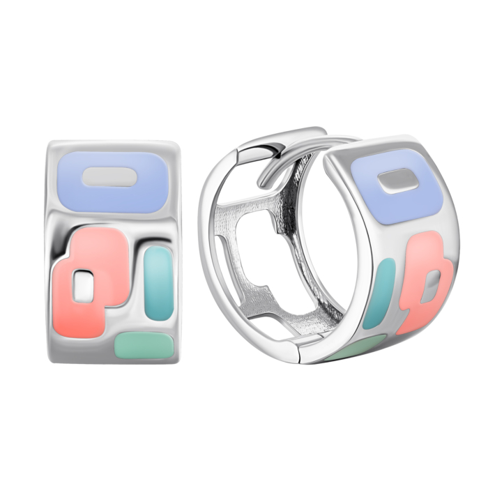 Золоті сережки з емаллю. Артикул UG52/40/047/1