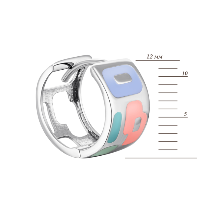 Золоті сережки з емаллю. Артикул UG52/40/047/1