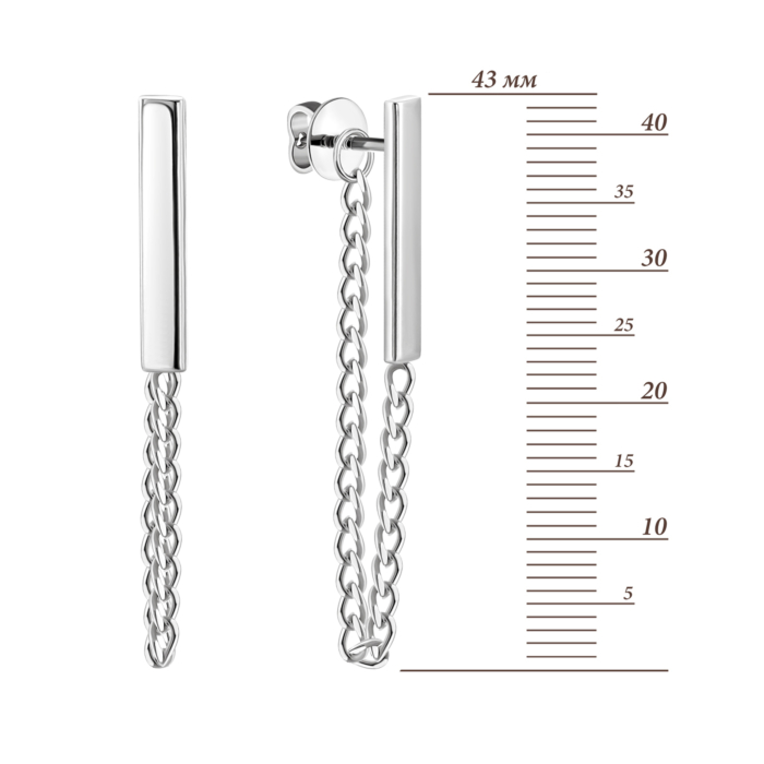 Золоті сережки-підвіски. Артикул UG52/50/001/1