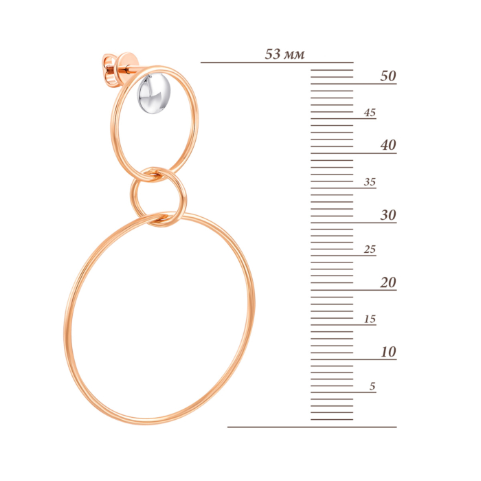 Золотые серьги-подвески. Артикул UG52/50/002кб