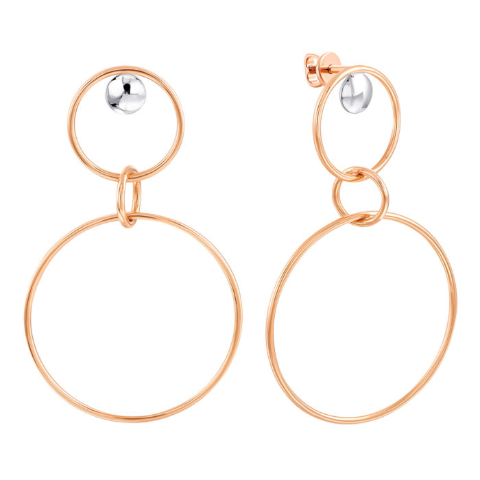 Золотые серьги-подвески. Артикул UG52/50/002кб