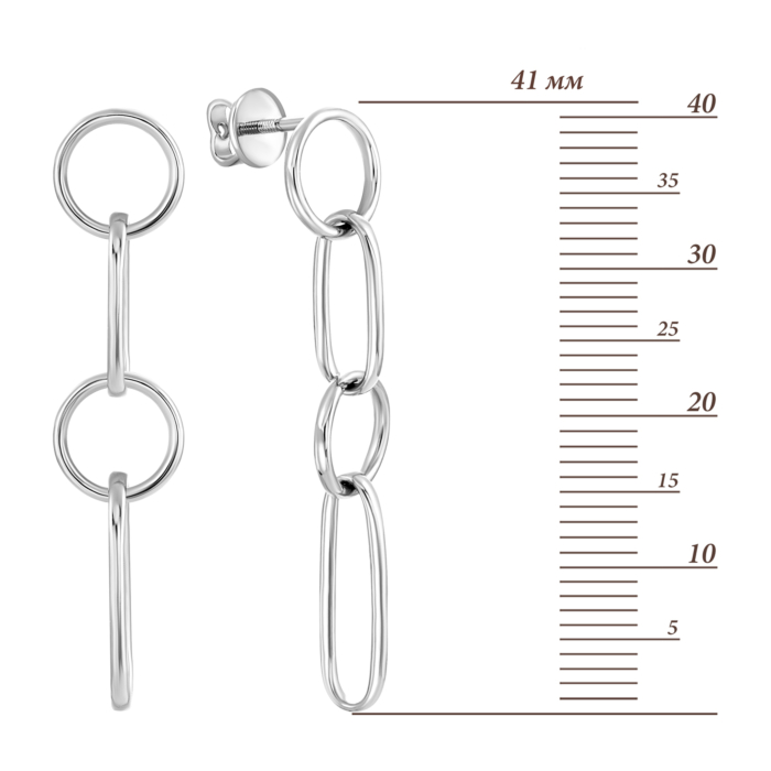 Золотые серьги-подвески. Артикул UG52/50/010/1