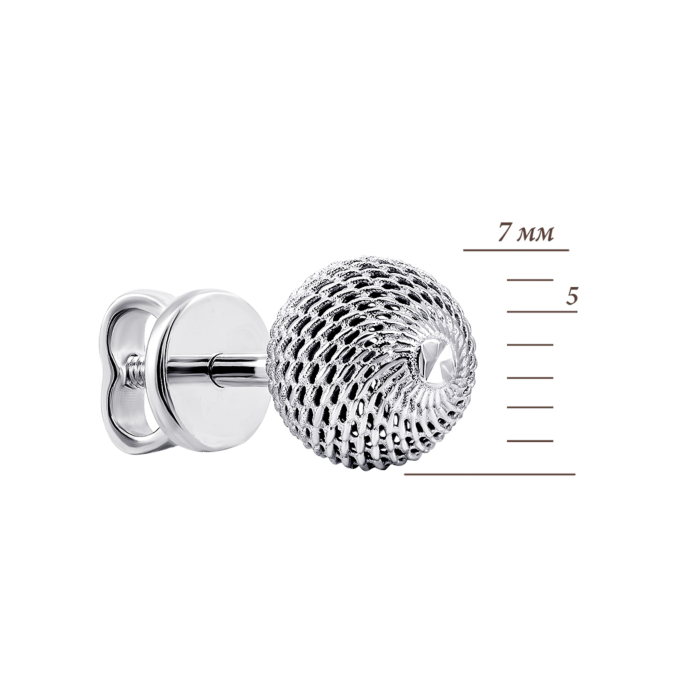 Золотые пуссеты без вставки. Артикул UG52/50/021/1