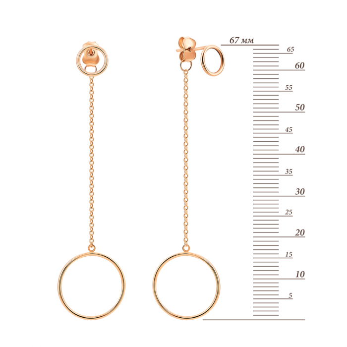Золотые серьги-подвески. Артикул UG52/50/025