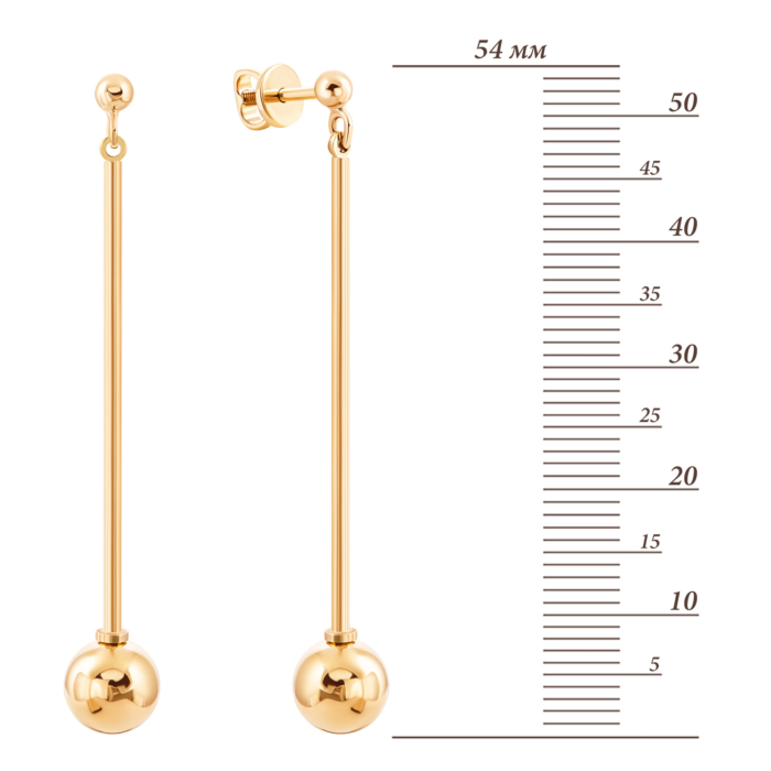 Золотые серьги-подвески. Артикул UG52/50/031/2
