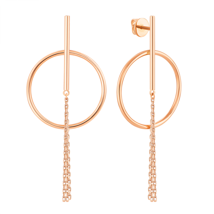 Золоті сережки-підвіски. Артикул UG52/50/033