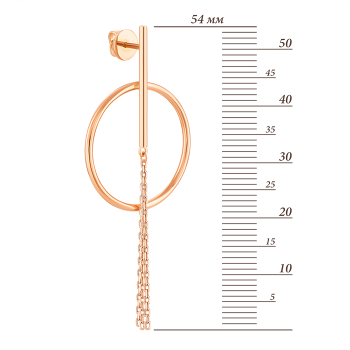 Золоті сережки-підвіски. Артикул UG52/50/033