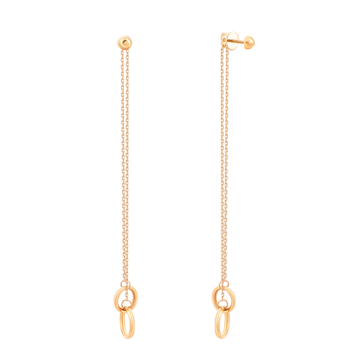 Золоті сережки-підвіски. Артикул UG52/50/039/2