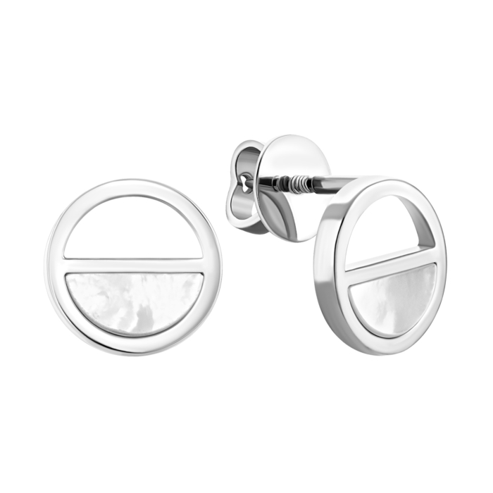 Золоті пусети з перламутром. Артикул UG52/50/043/1