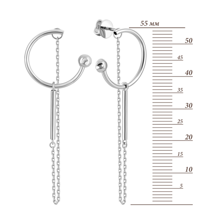 Золотые серьги-подвески. Артикул UG52/50/048/1