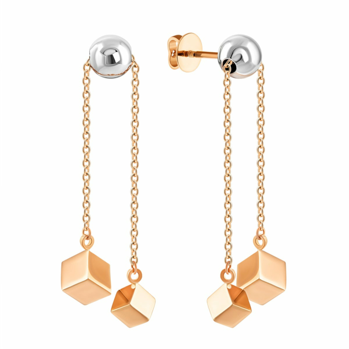 Золотые серьги-подвески. Артикул UG52/50/055кб