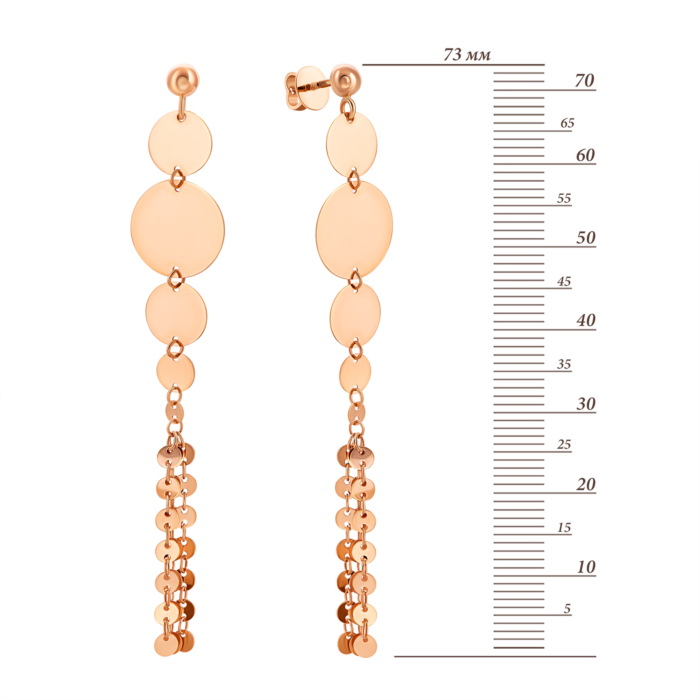 Золоті сережки-підвіски. Артикул UG52/50/081