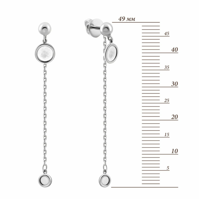 Золоті сережки-підвіски. Артикул UG52/50/086/1