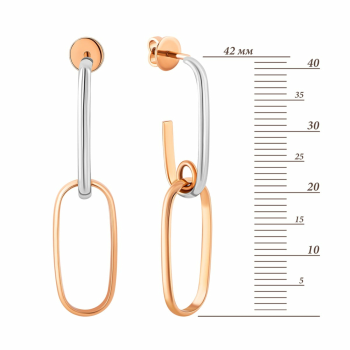 Золоті сережки-підвіски. Артикул UG52/50/087кб