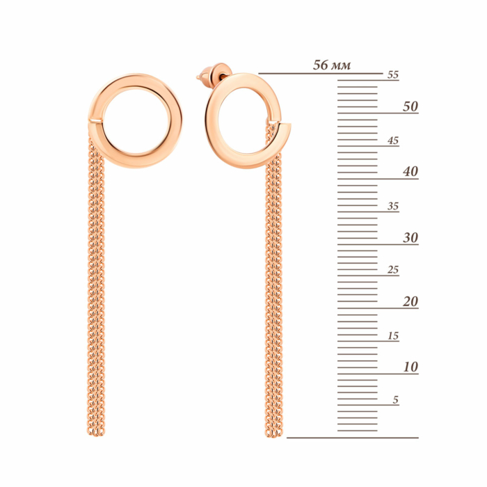 Золоті сережки-підвіски. Артикул UG52/50/268