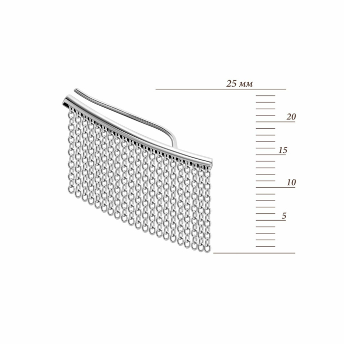 Золоті сережки-кафи. Артикул UG52/60/002/1