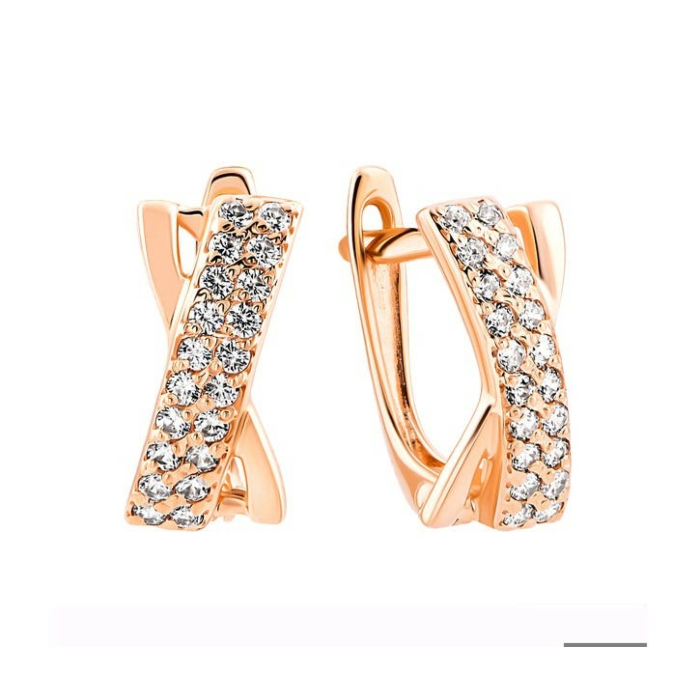 Золотые серьги с фианитами. Артикул UG5200014/01/00/0035