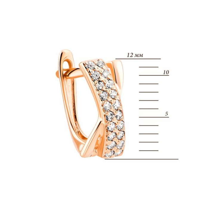 Золотые серьги с фианитами. Артикул UG5200014/01/00/0035