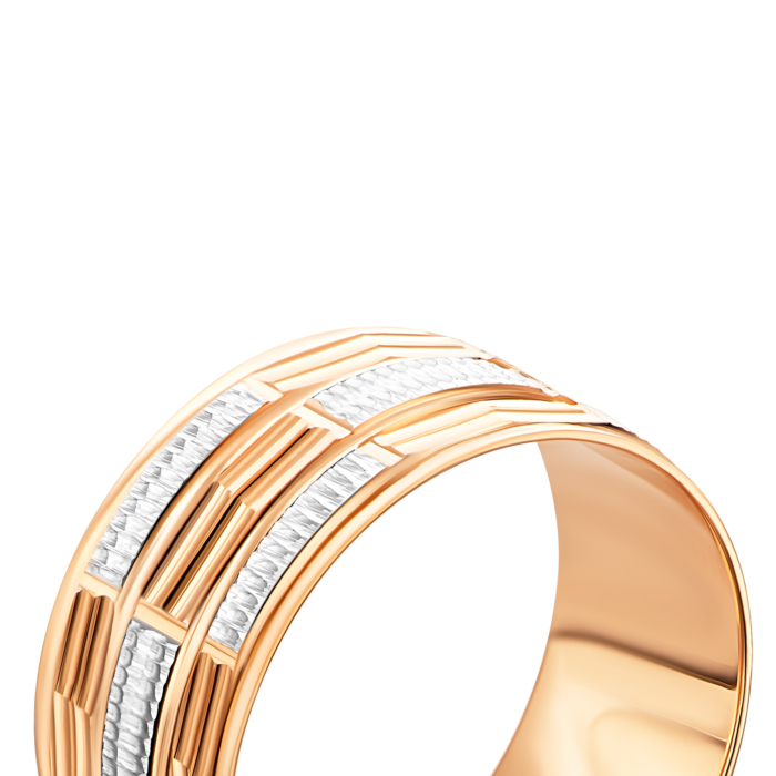 Обручальное кольцо комбинированное. Артикул UG52006