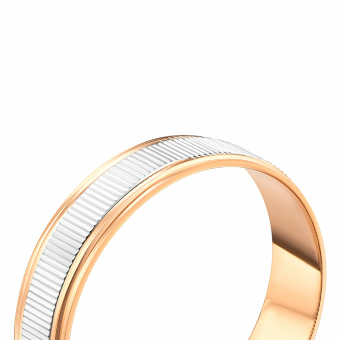 Обручальное кольцо с алмазной гранью. Артикул UG52008