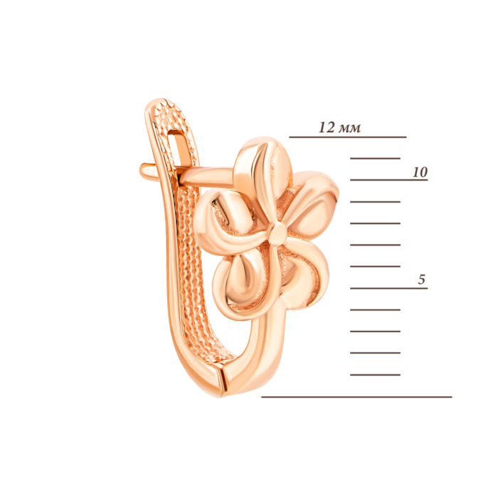 Золоті сережки Квіти. Артикул UG52012013901