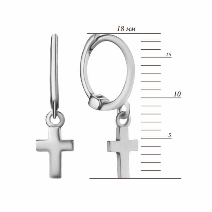 Срібні сережки-конго. Артикул UG520188