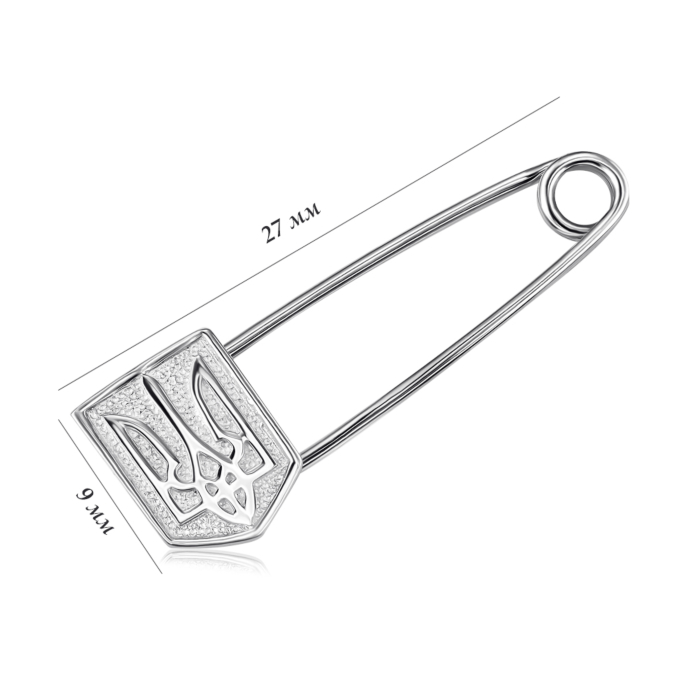 Серебряная брошь-булавка. Артикул 4087/12/1